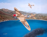 "Hoover's Fighting Spitfire"-Sam Lyons-Spitfire Bob Hoover World War II Art